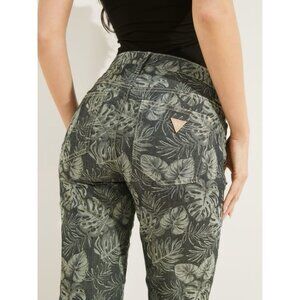 Guess Women’s Printed Mid Rise Sexy BootCut Jeans Made In Italy Size 25